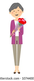 Mother who got carnation on Mother's Day