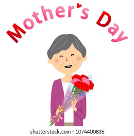 Mother who got carnation on Mother's Day