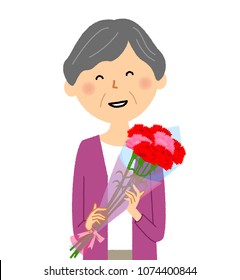 Mother who got carnation on Mother's Day