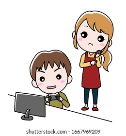 Mother worried about a boy hooked on internet games