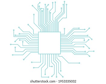 Motherboard chip illustration vector design art