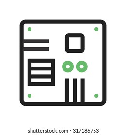 Motherboard, computer, circuit, board icon vector image. Can also be used for computer and hardware. Suitable for use on web apps, mobile apps and print media.