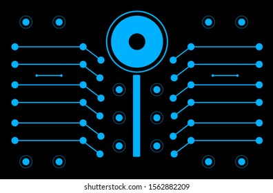 Motherboard design, modern motherboard design black and blue