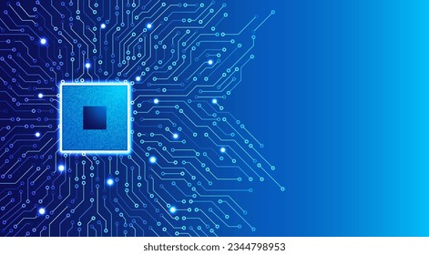 Motherboard digital chip. Circuit board background. Futuristic concept. High-tech technology background