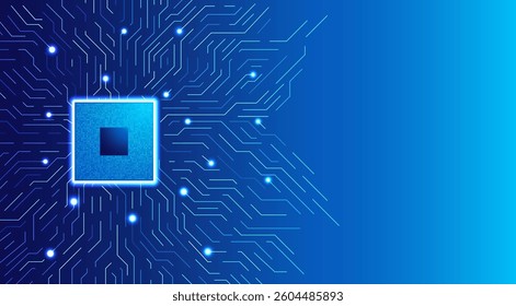 Motherboard digital chip. Circuit board background. Futuristic concept. High-tech technology background