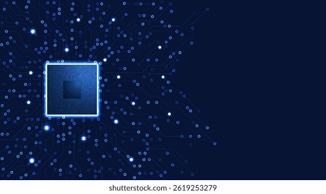 Motherboard digital chip. Circuit board background. Futuristic concept. High-tech technology background
