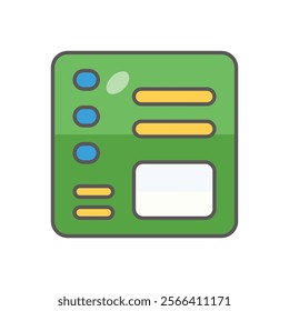 Motherboard icon. Computer hardware icon design. vector graphic