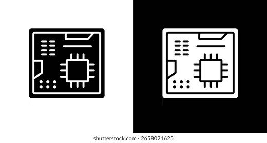 Ícone de motherboard de um vetor de estilo plano