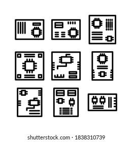 motherboard icon or logo isolated sign symbol vector illustration - Collection of high quality black style vector icons

