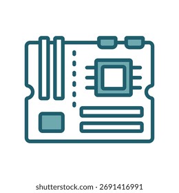ícone da motherboard vetor modelo de design simples e limpo