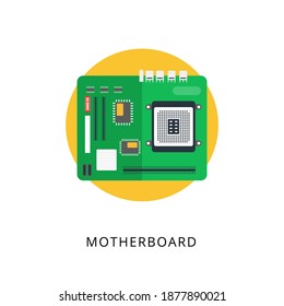 Motherboard icon in vector. Logotype