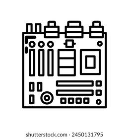Icono de placa base en Vector. Logotipo
