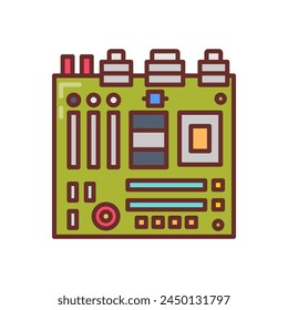 Icono de placa base en Vector. Logotipo

