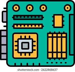 Motherboard Line vector Icon Design