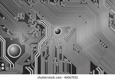 motherboard - printed circuit - vector