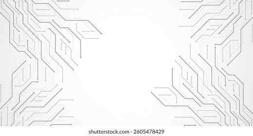 Motherboard technology abstract texture design. Creative idea AI banner concept for internet technology. Software coding. Digital concept for poster, cover, banner, header, web, presentation template.