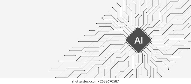 Motherboard technology abstract texture design. Creative idea AI banner concept for internet technology. Software coding. Digital concept for poster, cover, banner, header, web, presentation template