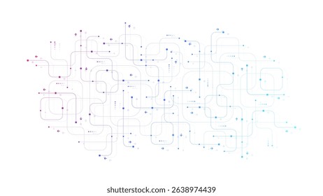Motherboard technology abstract texture design. Creative idea AI banner concept for internet technology. Software coding. Digital concept for poster, cover, banner, header, web, presentation template.