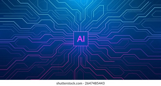 Diseño de textura abstracta de tecnología de placa base. Concepto creativo del Anuncio de la IA para la tecnología de Internet. Codificación de software. Concepto digital para cartel, cubierta, Anuncio, cabecera, Web, Plantilla de presentación