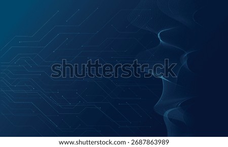 Motherboard technology abstract texture design. Creative idea AI banner concept for internet technology. Software coding. Digital concept for poster, cover, banner, header, web, presentation template.