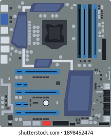 motherboard template fan art vector illustration for web and sell
