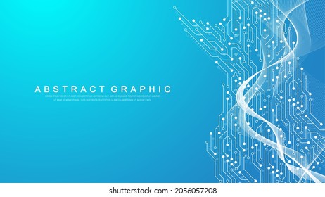 Motherboard vector background with circuit board electronic elements. Electronic texture for computer technology, engineering concept. Motherboard computer generated abstract illustration.
