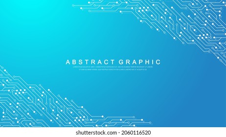 Fondo vectorial de la tarjeta madre con elementos electrónicos de la tarjeta de circuito. Textura electrónica para tecnología informática, concepto de ingeniería. Ilustración abstracta generada por el equipo de la motherboard.