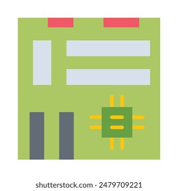 Motherboard Vector Flat Icon Design