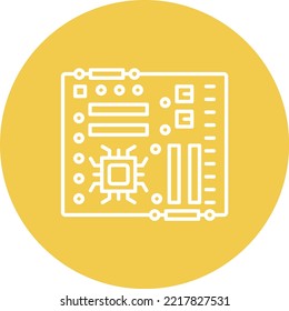 Icono vector de la motherboard. Se puede usar para imprimir, móviles y aplicaciones web.