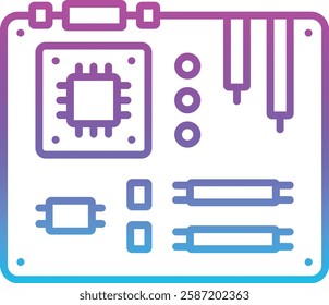 Motherboard vector icon. Can be used for printing, mobile and web applications.