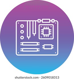 Motherboard vector icon. Can be used for printing, mobile and web applications.