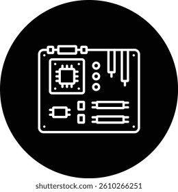 Motherboard vector icon. Can be used for printing, mobile and web applications.