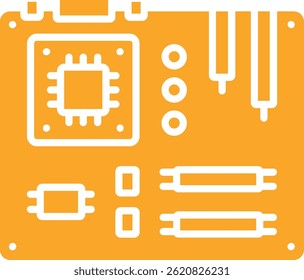 Motherboard vector icon. Can be used for printing, mobile and web applications.