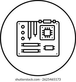 Motherboard vector icon. Can be used for printing, mobile and web applications.