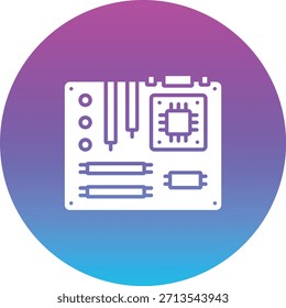 Ícone de vetor de motherboard. Pode ser usado para impressão, aplicativos móveis e da Web.