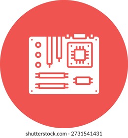 Icono de Vector de la placa base. Se puede utilizar para aplicaciones de impresión, móviles y de Web.