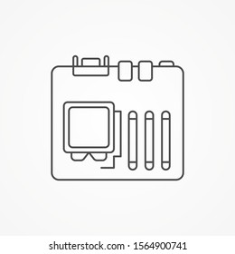Motherboard vector icon sign symbol