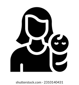 motherhood glyph icon illustration vector graphic 