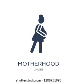 Motherhood icon. Trendy flat vector Motherhood icon on white background from Ladies collection, vector illustration can be use for web and mobile, eps10