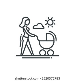 Motherhood icon, Motherhood vector illustration