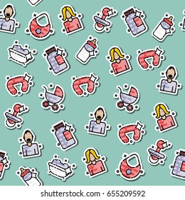 Motherhood icons pattern