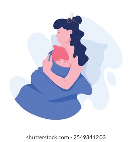 Motherhood illustration in flat style