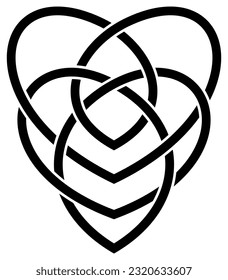 Motherhood knot in black. Symbolizes the enduring love between mother and child.
Celtic symbol. Also Symbol in Christianity for the Madonna and Child.