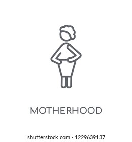 Motherhood linear icon. Modern outline Motherhood logo concept on white background from Ladies collection. Suitable for use on web apps, mobile apps and print media.