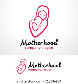 Motherhood Logo Template Design Vector, Emblem, Design Concept, Creative Symbol, Icon