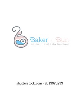 motherhood, pregnancy, obygyn, maternity, breastfeed icon logo