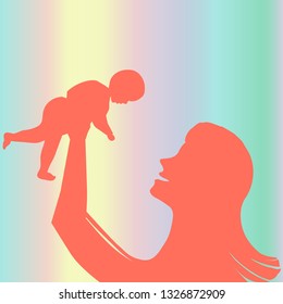 Motherhood as Womens Choice. Happy Mothers Day Concept. Vector Illustration