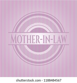 Mother-in-law retro pink emblem