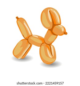 A mother-of-pearl bright ball in the form of an orange dog. Suitable for printed products on fabric and paper. Gift wrapping, banner, print on clothes.