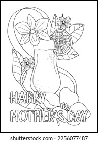 Mothers Day Adult Coloring Pages